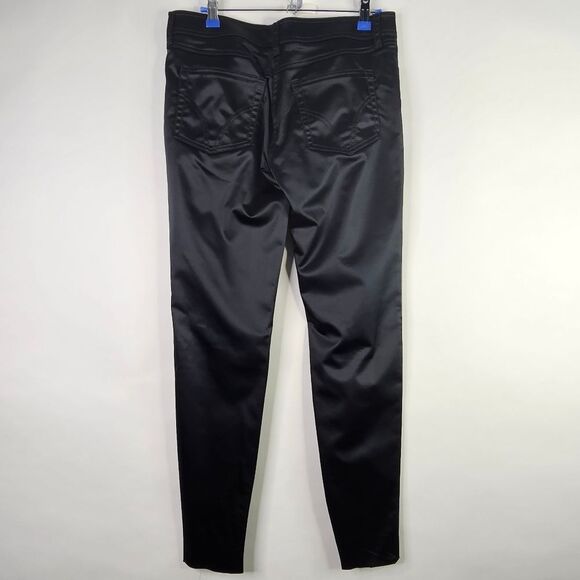 Dolce and Gabbana Black Satin Zip Hem Skinny Leg Pants - Picture 3 of 12